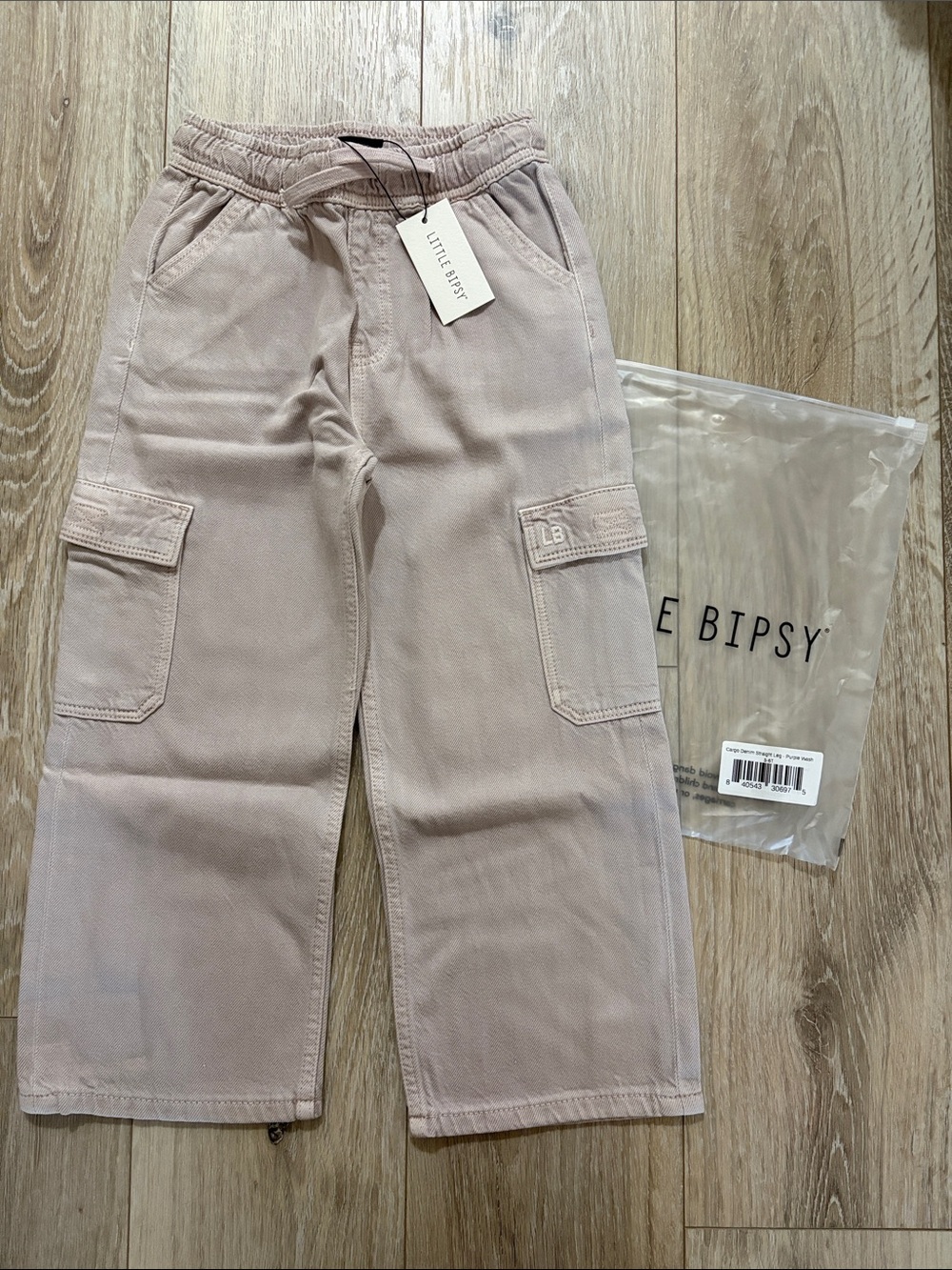 Little Bipsy Cargo Denim Straigjt Leg pants